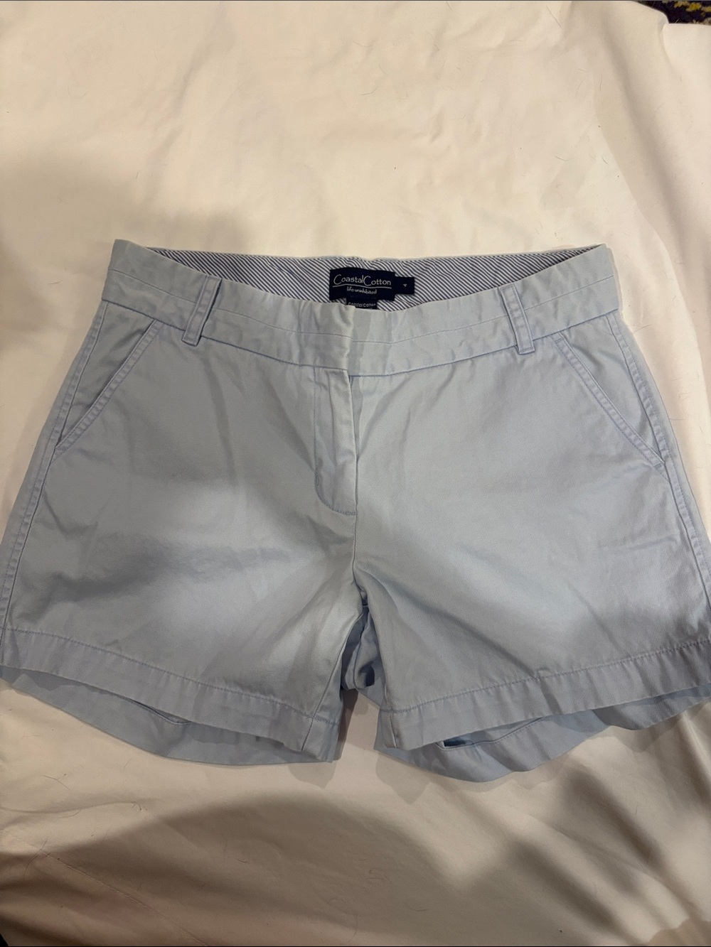 Coastal cotton Light Blue Women's Chino Shorts 100% Pima cotton
